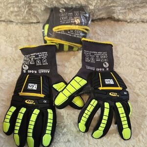 Ansell R-840 Black and Yellow Gloves